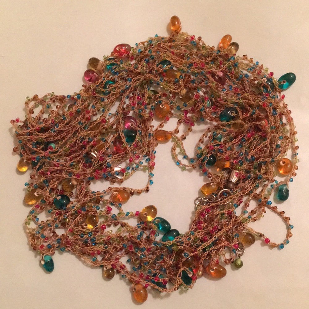 Vintage multicolor glass necklace